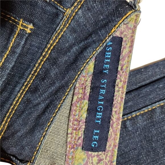 Ashley Straight Leg Denim Blue Jeans - Picture 5 of 7